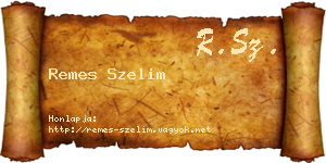 Remes Szelim névjegykártya